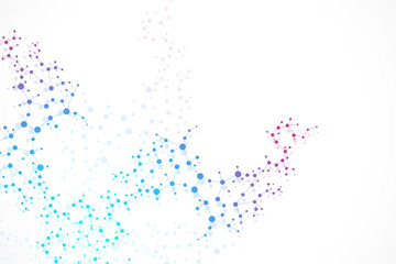 Wall Mural - structure molecule and communication dna, atom, neurons. science concept for your design. connected 
