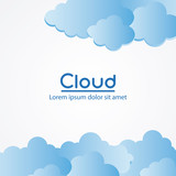 Fototapeta Do pokoju - Cloud icon. Weather sky nature and season theme. Blue and white design. Vector illustration