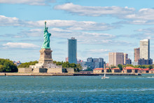 The Statue Of Liberty On The New York Harbor