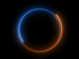 Wall Mural - abstract light effect element design on black background