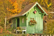 Green Wooden Garden House