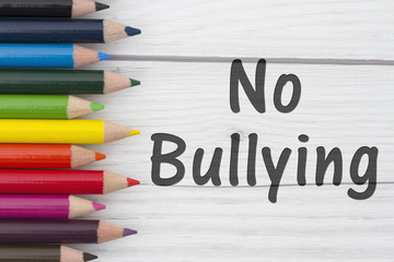 Poster - Pencil Crayons with text No Bullying