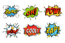 Emotions For Comics Speech Like Bang And Cool