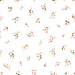 Seamless floral pattern with little red roses