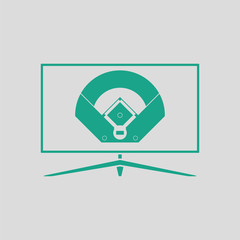 Wall Mural - Baseball tv translation icon