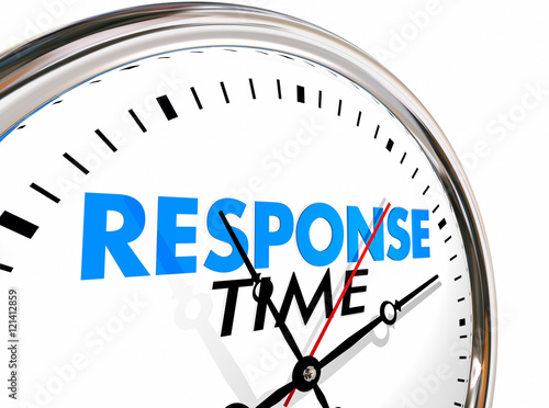 Fotografie, Obraz Response Time Clock Fast Speed Service Attention 3d Illustration