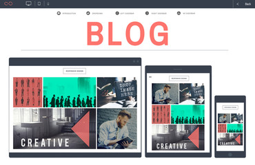 Wall Mural - blog blogging homepage social media network concept