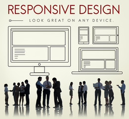 Wall Mural - responsive design layout webpage template concept