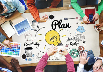 Wall Mural - plan creativity strategy review concept