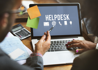 Wall Mural - helpdesk support information support concept