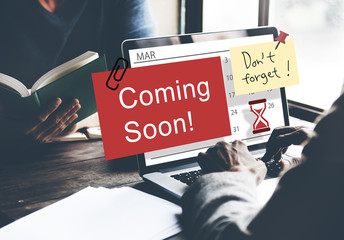 Wall Mural - coming soon advertising annoucement sign concept