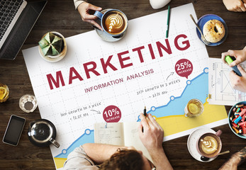 Wall Mural - marketing business plan strategy vision commercial concept