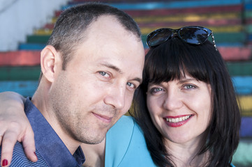 Portrait of a man and a middle-aged woman  