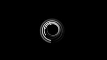 Grey White Spiral Emblem Logo Motion Graphic Design. Video Animation Ultra HD 4K Clip 3840x2160