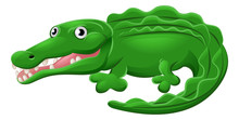 Crocodile Or Alligator Animal Cartoon Character