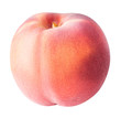 peach fruit isolated on white background