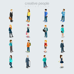 Wall Mural - flat people sex age style vector illustration society concept.