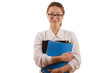 © Ruslan Solntsev - Korean girl student in glasses with folders