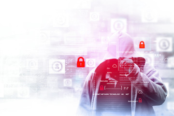 Digital internet security concept