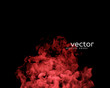 Vector illustration of red smoke