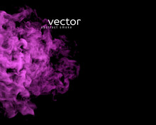 Vector Illustration Of Pink Smoke