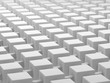 © uberxoma - White cubes connected by links. Connected cubes network concept. 3d illustration.