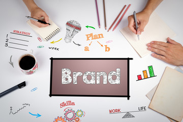 Canvas Print - brand, marketing creative concept. the meeting at the white offi