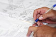 © bartsadowski - Working on blue print document