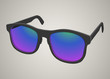 Isolated realistic sunglasses with colored glass