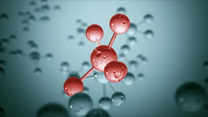 Wall Mural - Abstract Molecule Background - Loopable 3D Animation