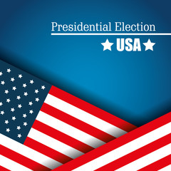 Sticker - flag usa presidential election graphic vector illustration eps 10