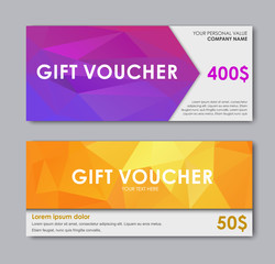 Wall Mural - design gift vouchers polygonal