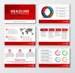 Wall Mural - set of web presentation slides