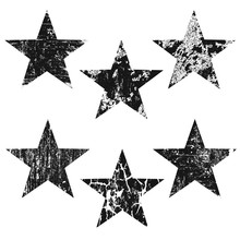 Grunge Stars On White Background