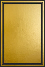 Gold Frame On The Black Background