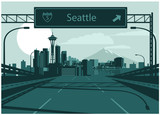 Fototapeta Miasto - Seattle skyline