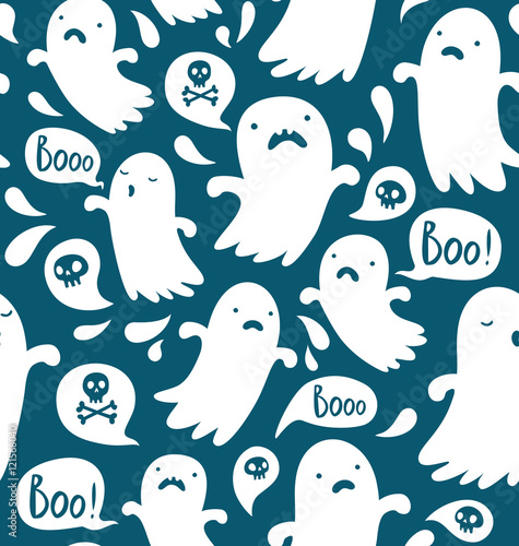 Board z aluminiowym obramowaniem Bez szwu halloween wzór z różnych upiornych duchów