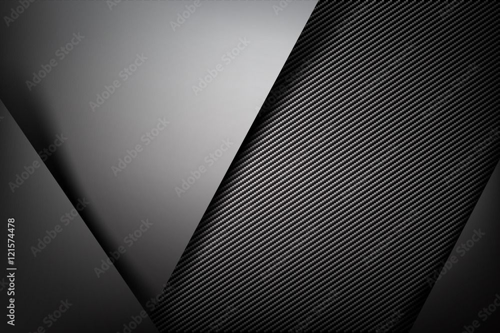 Abstract background dark with carbon fiber texture vector illust - obrazy, fototapety, plakaty 