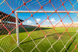 Fototapeta Łazienka - soccer net  at soccer stadium