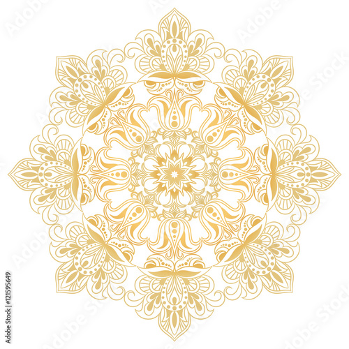 Ethnic decorative design element Canvas Print