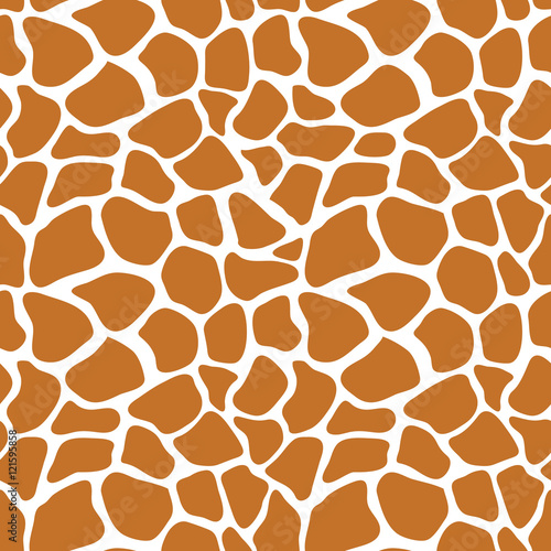 Vector seamless pattern with giraffe skin texture Wallpaper Mural