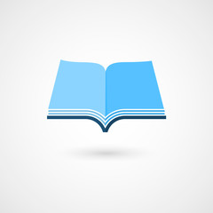 Vector illustration of book icon. Isolated on white background, eps 10.