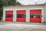 Fototapeta  - Budynek garaż straży pożarnej Remiza