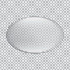 Vector large clear glass with glare