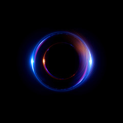 Wall Mural - abstract ring background with luminous swirling backdrop. glowing spiral. the energy flow tunnel. sh