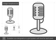 © Visual Generation - Vintage microphone line icon.