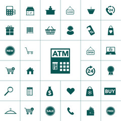 simple shopping icon set