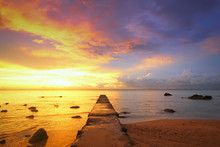Sunset At Mauritius