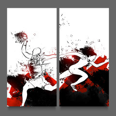 Canvas Print - Website Banner Set for Sports Concept.