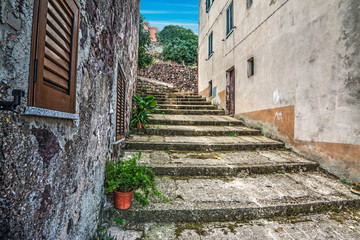 Wall Mural - rustic stairs in Sardinia